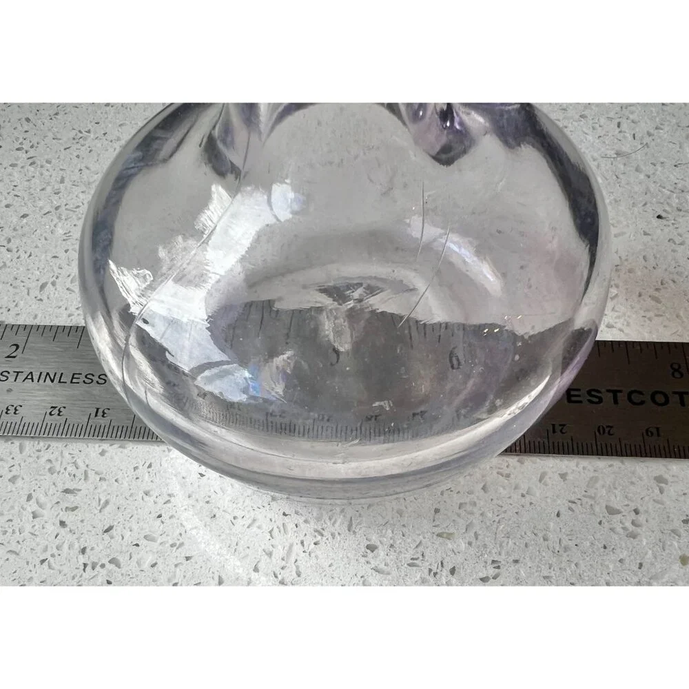 Vintage Purple Glass Pitcher Vase 3.75